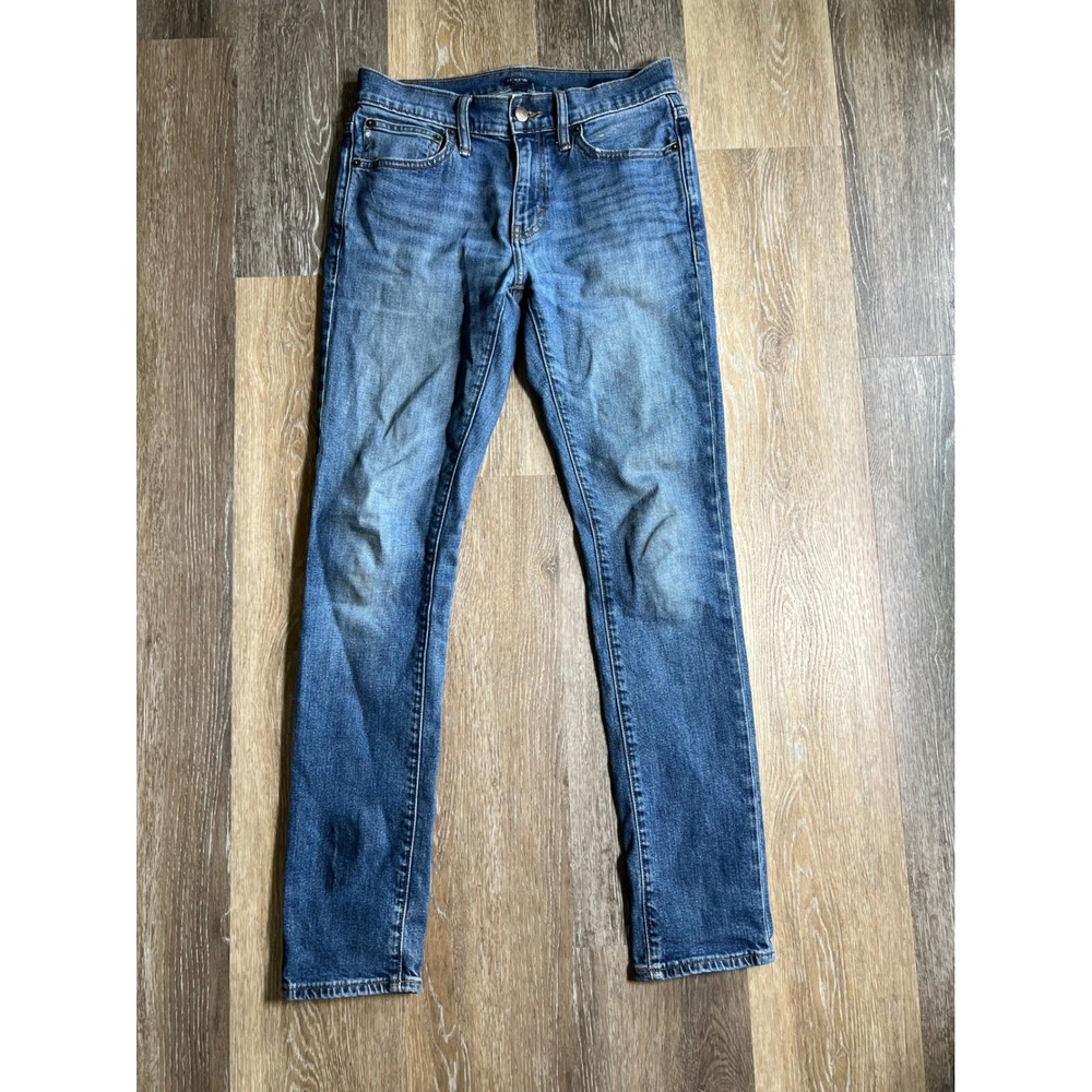 J.Crew Slim Flex Jeans Mens 29x32 Blue Fair Distressed Stretch Denim Pants